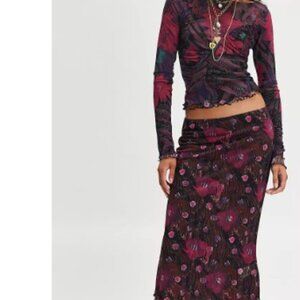 NWT - Free People's Upside Down Inside Out Convertible Set (blouse/ Skirt) - L